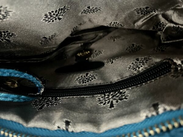 VINTAGE MULBERRY PEACOCK BLUE BAG - Image 4