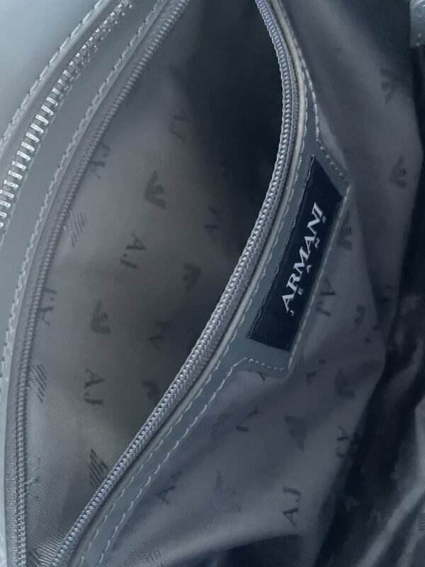 ARMANI GREY HANDBAG WITH BAG CHARM - Image 5