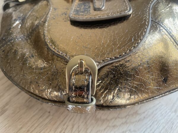 VINTAGE JIMMY CHOO GOLD MINI BAG - Image 3