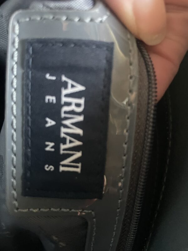 ARMANI GREY HANDBAG WITH BAG CHARM - Image 6