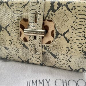 JIMMY CHOO STUNNING LEATHER CLUTCH