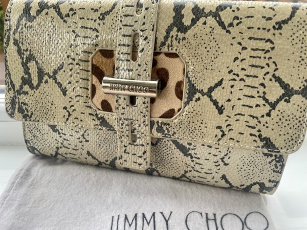 JIMMY CHOO STUNNING LEATHER CLUTCH