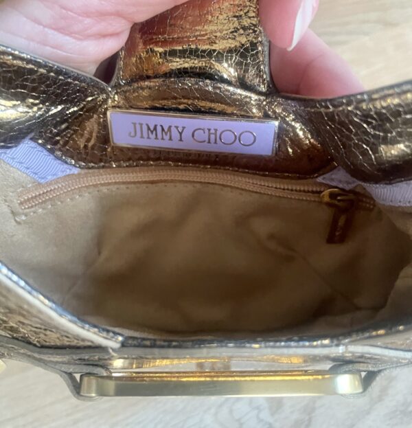 VINTAGE JIMMY CHOO GOLD MINI BAG - Image 7