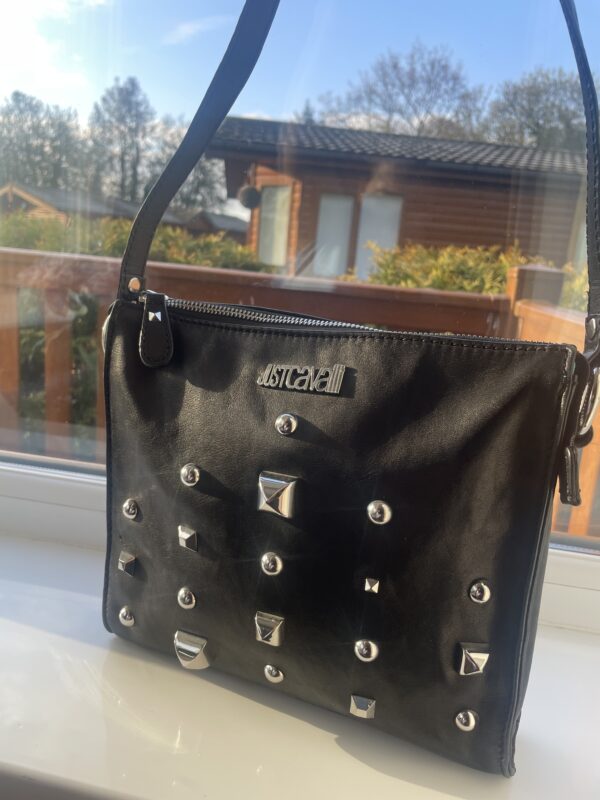 JUST CAVALLI BLACK SHOULDER BAG