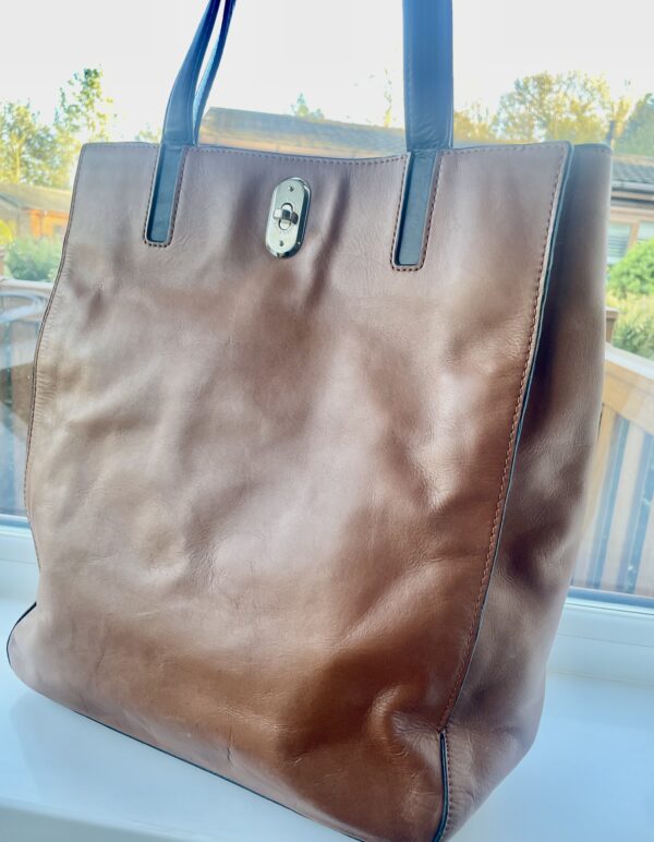 KAREN MILLEN LEATHER TOTE - Image 2