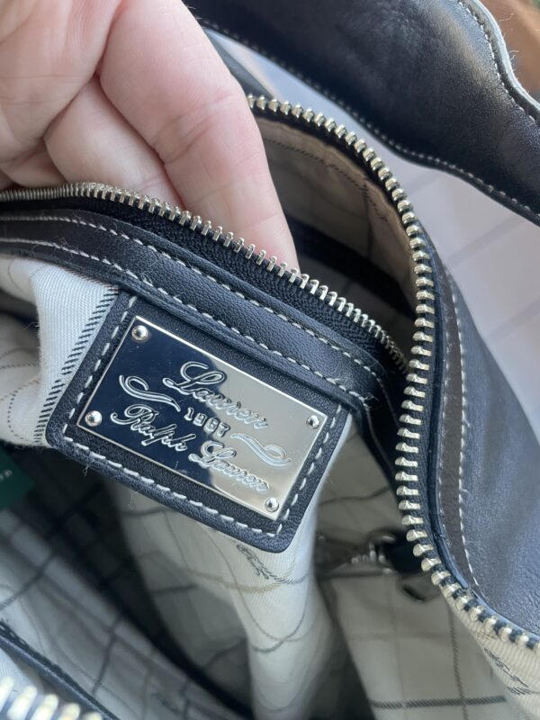 RALPH LAUREN LEATHER SHOULDER BAG - Image 8