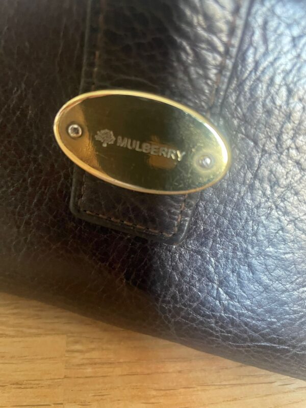 MULBERRY BIFOLD CHOCOLATE BROWN PURSE - VINTAGE - Image 4