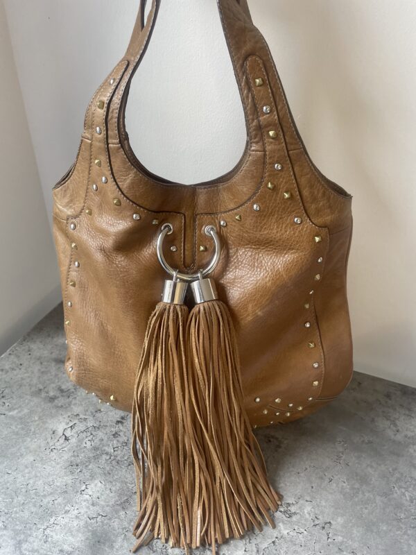 VINTAGE KAREN MILLEN TAN SHOULDER BAG