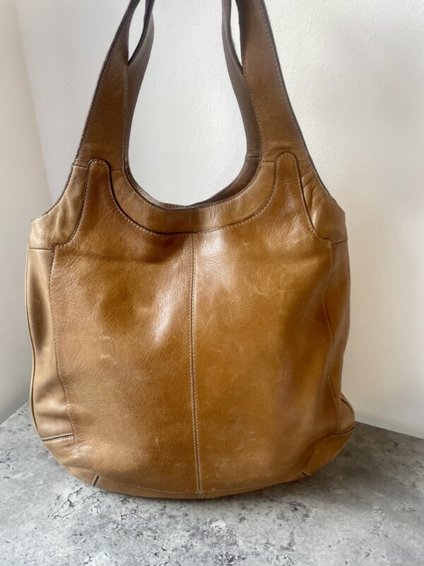 VINTAGE KAREN MILLEN TAN SHOULDER BAG - Image 3