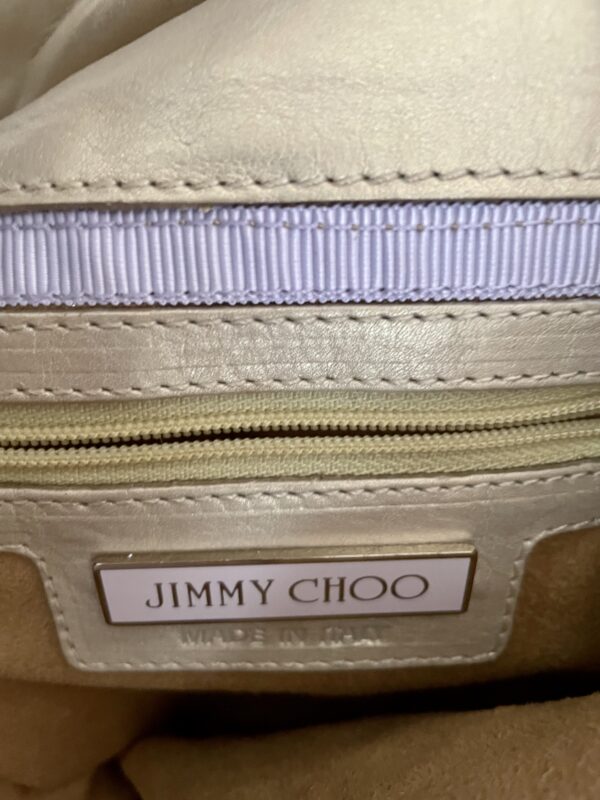 JIMMY CHOO MARTHA GOLD & SUEDE CLUTCH - Image 7