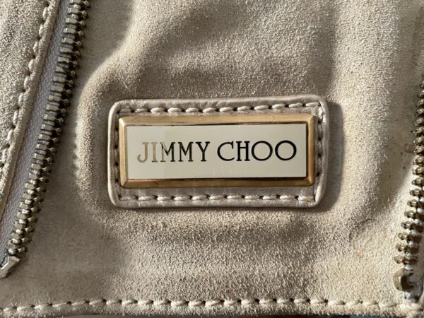 JIMMY CHOO MARTHA GOLD & SUEDE CLUTCH - Image 2