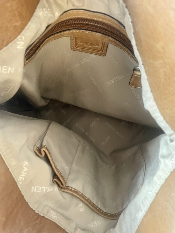 VINTAGE KAREN MILLEN TAN SHOULDER BAG - Image 4
