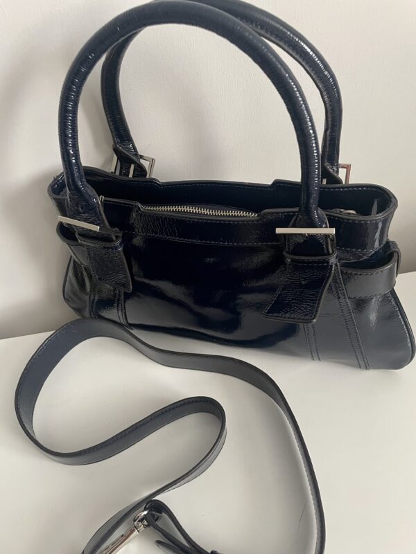 KAREN MILLEN MIDNIGHT BLUE PATENT LEATHER PRE-LOVED - Image 5