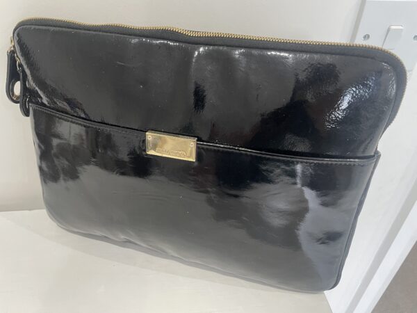 JIMMY CHOO PATENT LEATHER LAPTOP / LARGE CLUTCH