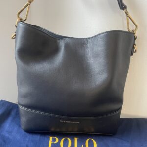 RALPH LAUREN- BLACK LEATHER BAG