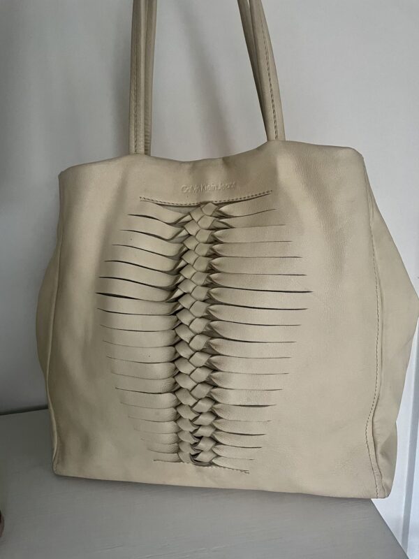 CALVIN KLEIN VINTAGE LEATHER TOTE / HOBO