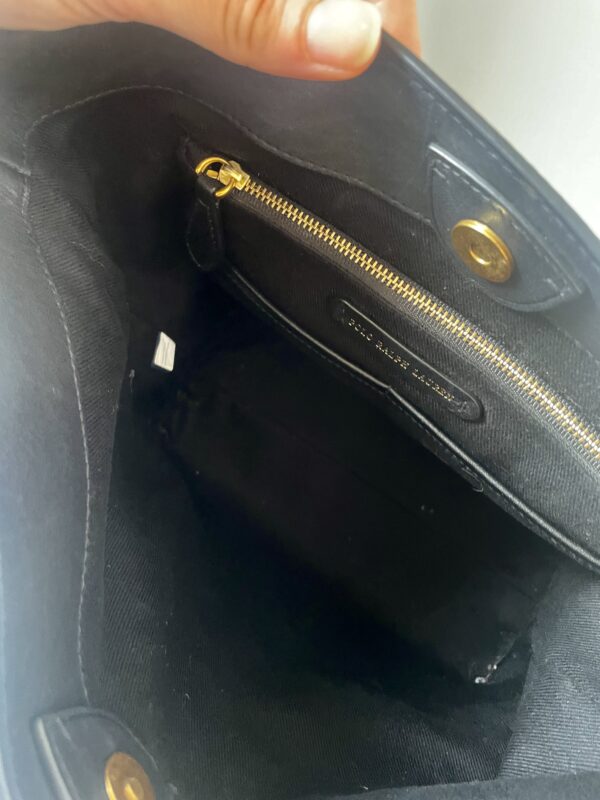 RALPH LAUREN- BLACK LEATHER BAG - Image 6