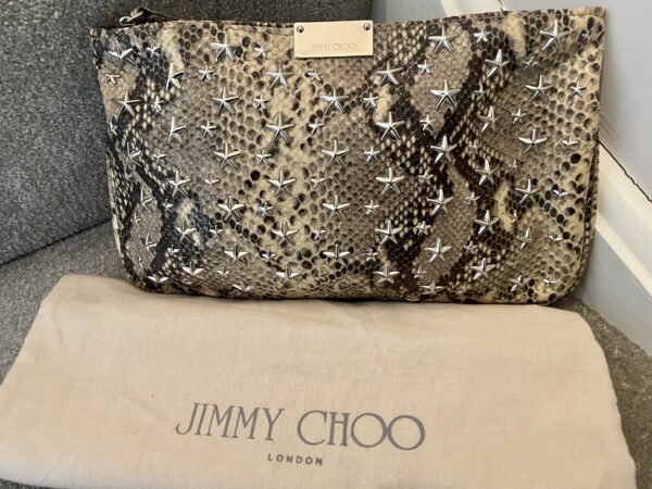 JIMMY CHOO ZULU LEATHER STAR CLUTCH - Image 6
