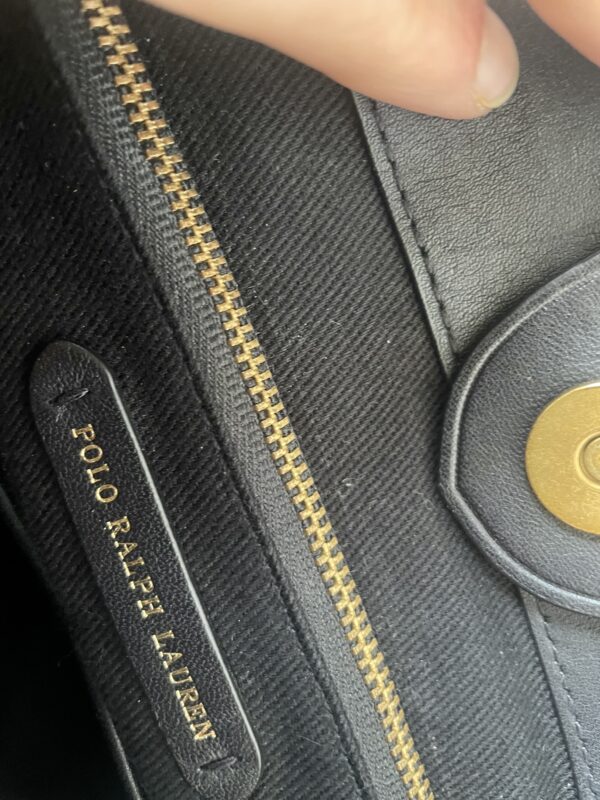 RALPH LAUREN- BLACK LEATHER BAG - Image 5