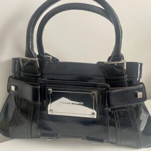 KAREN MILLEN MIDNIGHT BLUE PATENT LEATHER PRE-LOVED