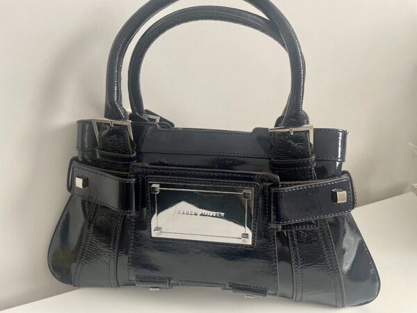 KAREN MILLEN MIDNIGHT BLUE PATENT LEATHER PRE-LOVED