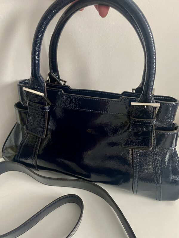KAREN MILLEN MIDNIGHT BLUE PATENT LEATHER PRE-LOVED - Image 4