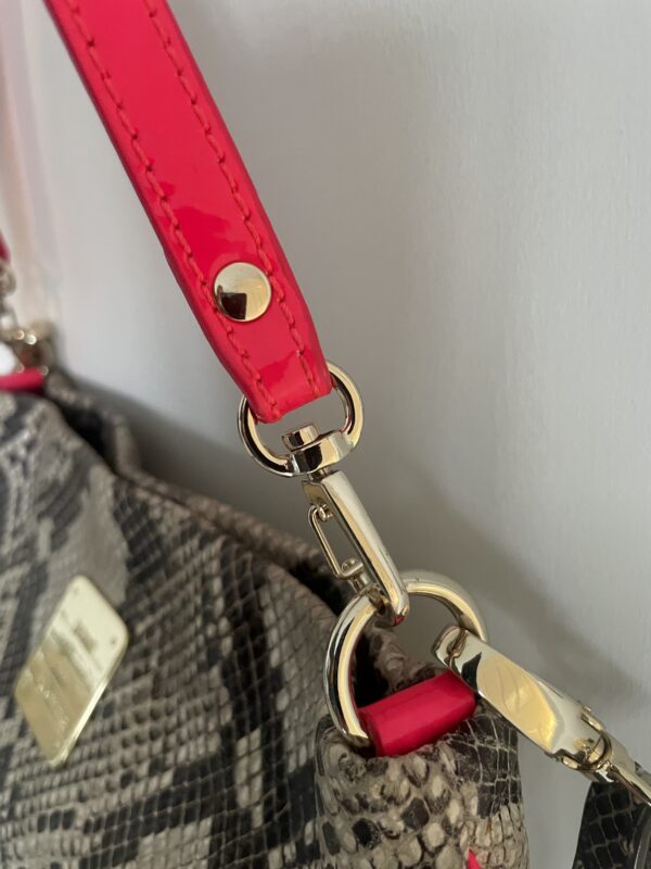 CAVALLI SNAKESKIN & PINK LEATHER SHOULDER BAG - Image 2