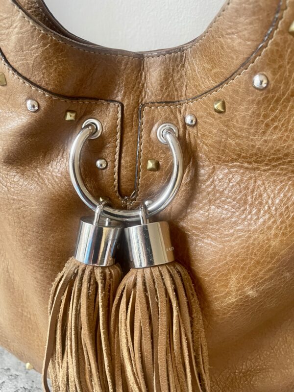 VINTAGE KAREN MILLEN TAN SHOULDER BAG - Image 2