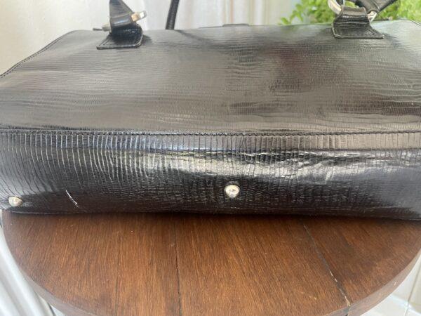 VINTAGE BLACK LEATHER MULBERRY BAG - Image 3