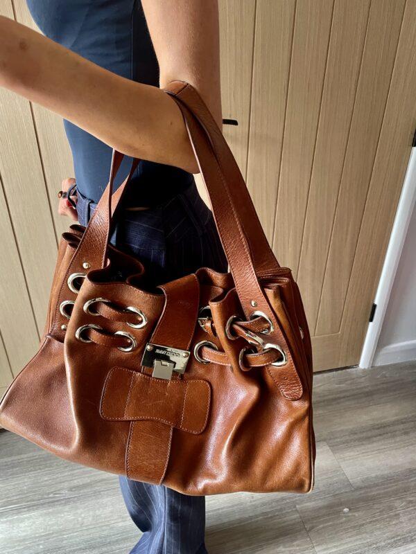 VINTAGE JIMMY CHOO RAMONA LARGE TAN BAG - Image 8