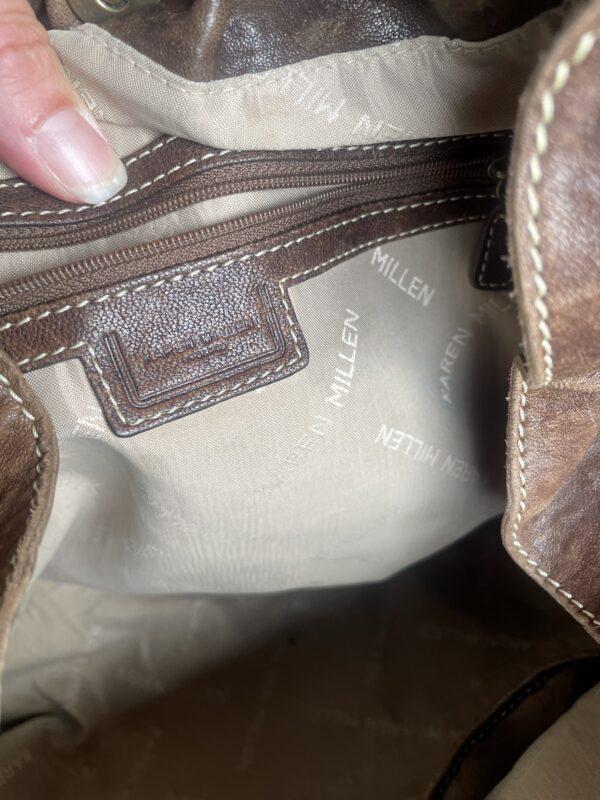 VINTAGE KAREN MILLEN LEATHER BAG - Image 6