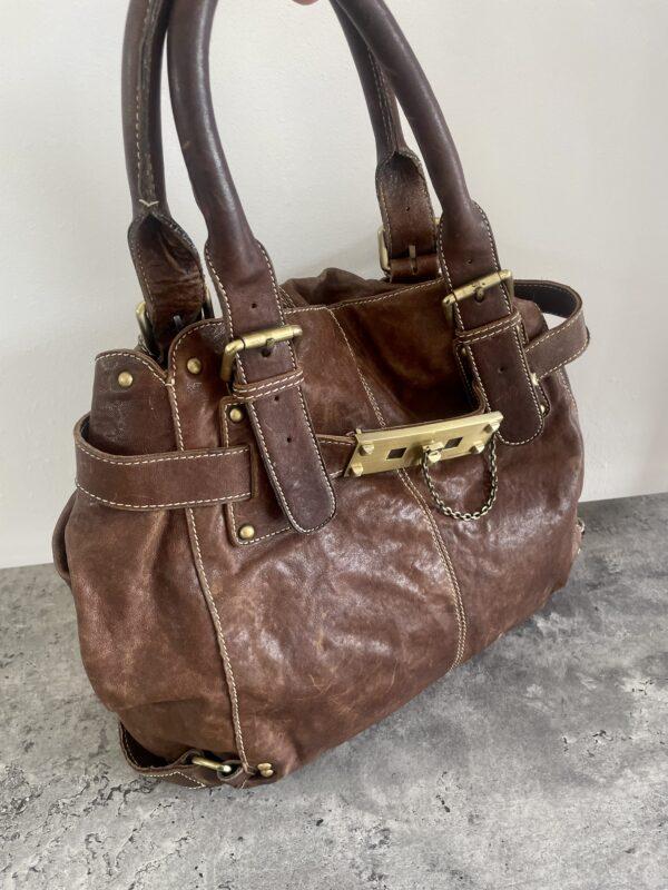 VINTAGE KAREN MILLEN LEATHER BAG - Image 4