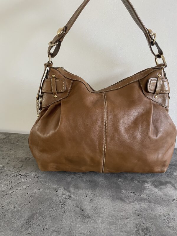 VINTAGE DKNY LEATHER TAN BAG