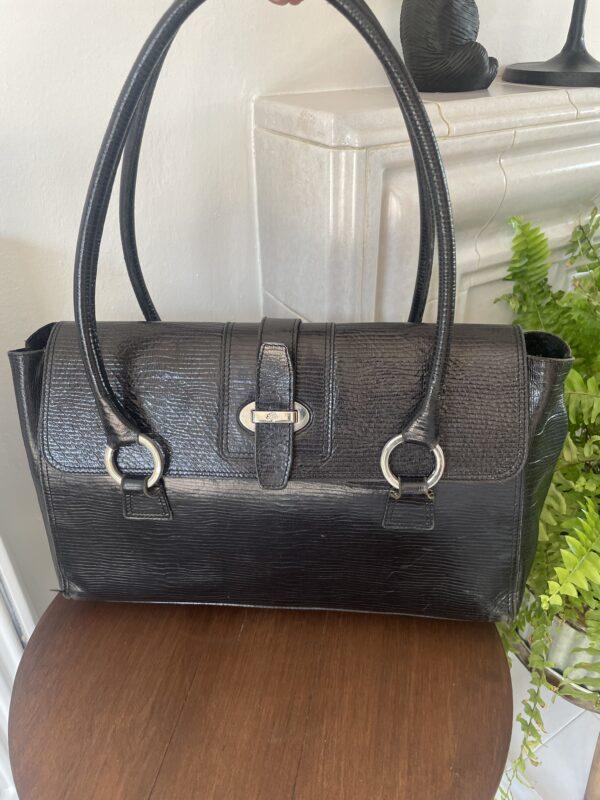 VINTAGE BLACK LEATHER MULBERRY BAG