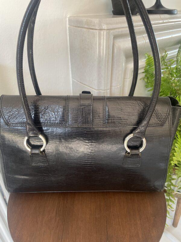 VINTAGE BLACK LEATHER MULBERRY BAG - Image 2