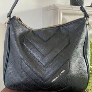 VERSACE JEANS BLACK SHOULDER BAG
