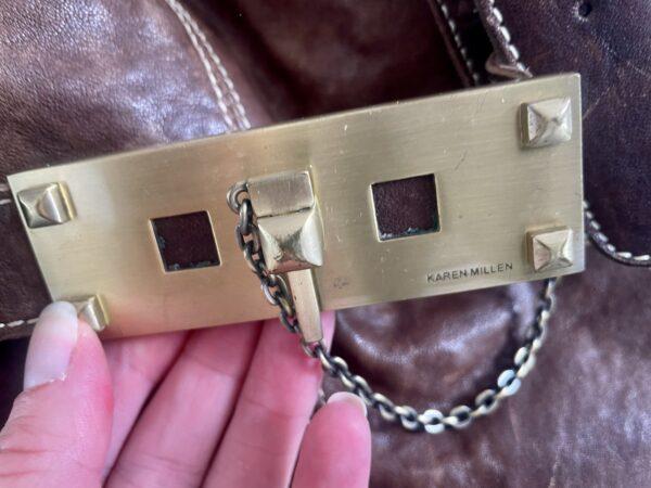 VINTAGE KAREN MILLEN LEATHER BAG - Image 7