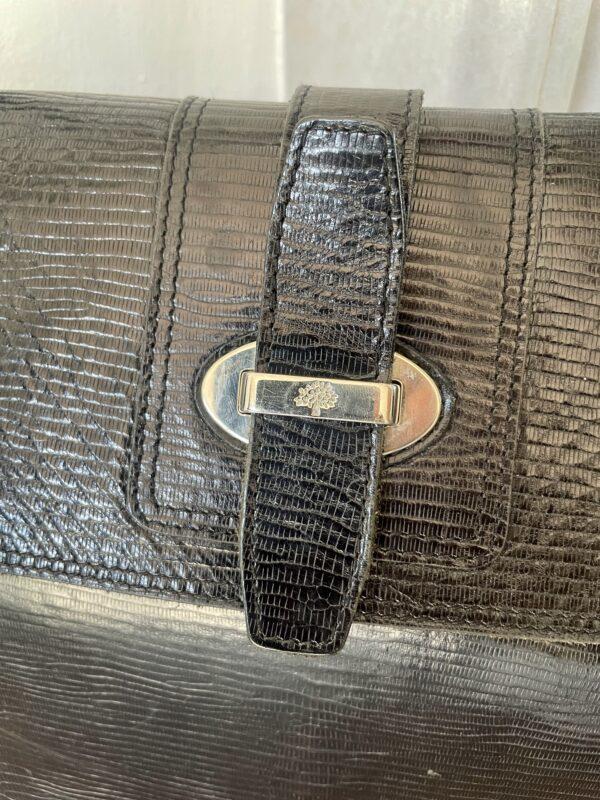 VINTAGE BLACK LEATHER MULBERRY BAG - Image 6