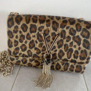 VALENTINO CROSS BODY BAG - FAUX LEOPARD FUR