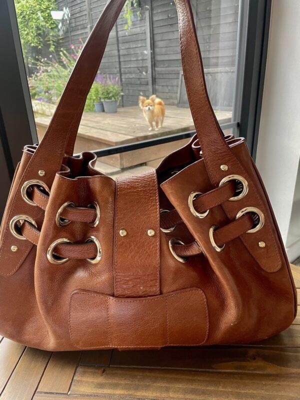 VINTAGE JIMMY CHOO RAMONA LARGE TAN BAG - Image 5