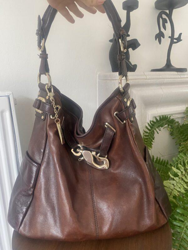 VINTAGE DKNY HOBO SLOUCH LEATHER BAG
