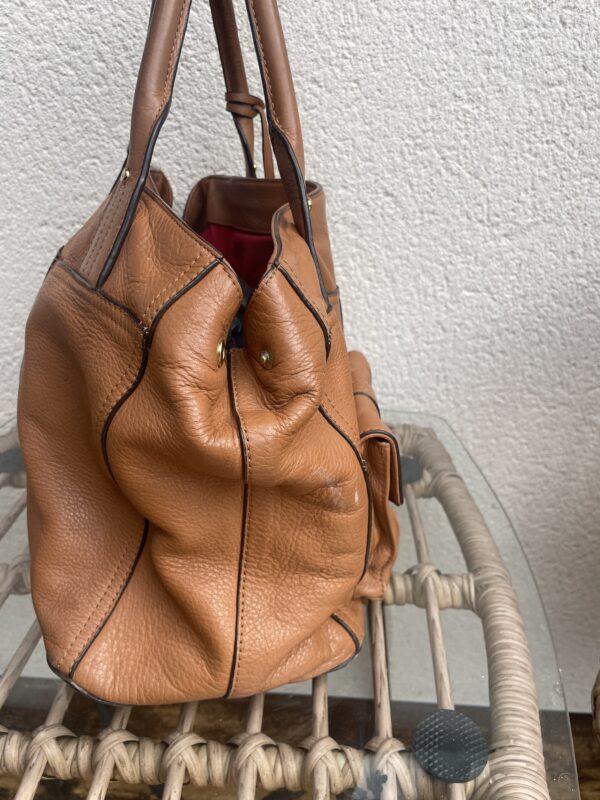 RALPH LAUREN TAN LEATHER HANDBAG - Image 2