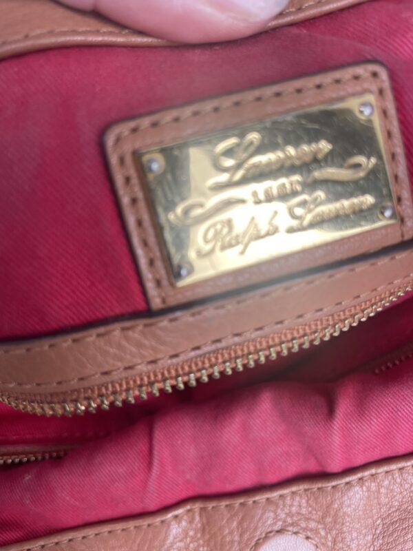 RALPH LAUREN TAN LEATHER HANDBAG - Image 4