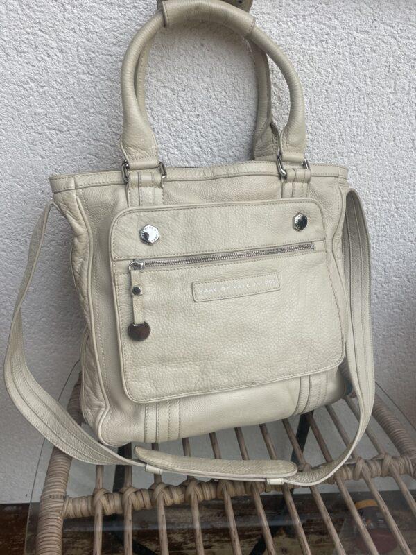 MARC JACOBS LEATHER LARGE BAG - CROSS BODY / OVERNIGHT/ EVERYWHERE 🤍 STONE COLOUR