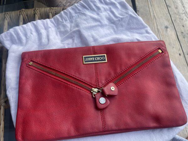 JIMMY CHOO RED CLUTCH