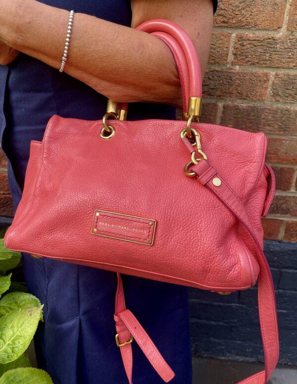 MARC JACOBS STUNNING CORAL LEATHER BAG - PURCHASED SELFRIDGES £355.00 - JUST £60 - Image 5