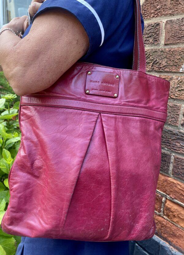 VINTAGE MARC JACOBS DARK CHERRY 🍒 TOTE - SOFT LEATHER - £38.00