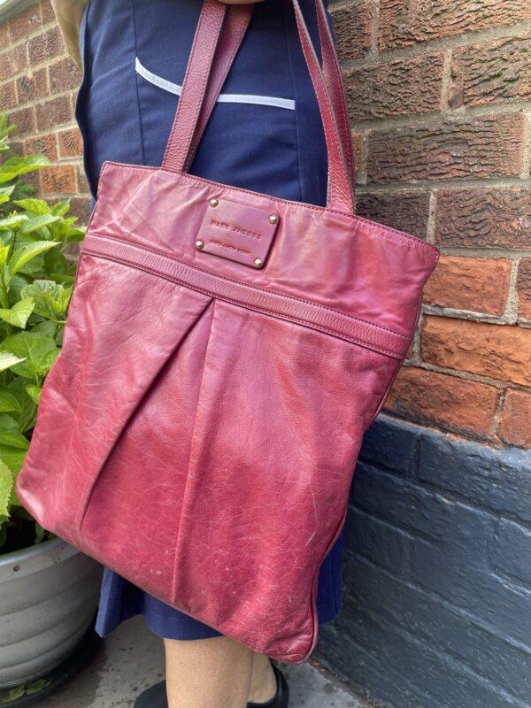VINTAGE MARC JACOBS DARK CHERRY 🍒 TOTE - SOFT LEATHER - £38.00 - Image 6