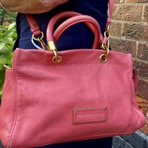 MARC JACOBS STUNNING CORAL LEATHER BAG - PURCHASED SELFRIDGES £355.00 - JUST £60