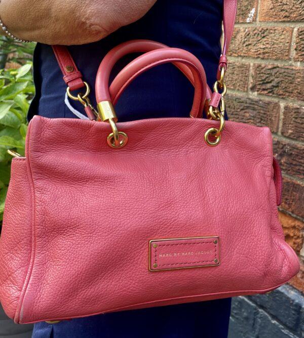 MARC JACOBS STUNNING CORAL LEATHER BAG - PURCHASED SELFRIDGES £355.00 - JUST £60